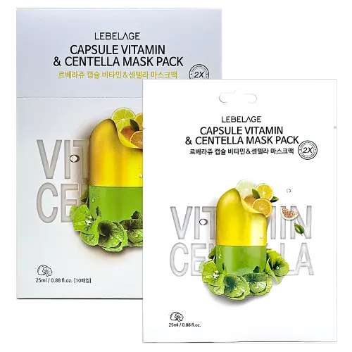 [LEBELAGE] Capsule Vitamin & Centella 2X Mask Pack (10ea) MIXX BEAUTE