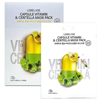 [LEBELAGE] Capsule Vitamin & Centella 2X Mask Pack (10ea) MIXX BEAUTE